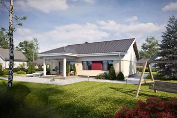  Projekt domu TK61 (WAK1091) - projekt domu parterowego - Zdjęcie 3