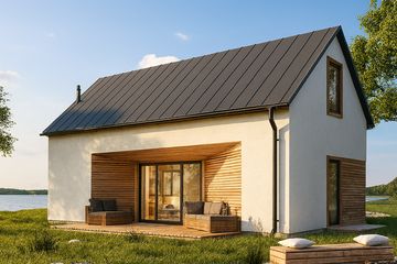  Projekt domu letniskowego Pilawa 03 (KZB1026) - projekt domu letniskowego parterowego z poddaszem - Zdjęcie 1