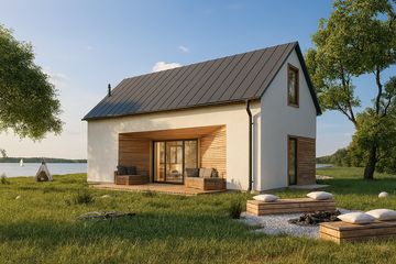  Projekt domu letniskowego Pilawa 03 (KZB1026) - projekt domu letniskowego parterowego z poddaszem - Zdjęcie 4