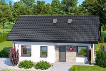  Projekt domu przy Bukowej 18 (KRK1535) - projekt domu parterowego - Zdjęcie 1