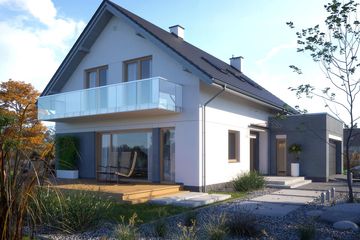  Projekt domu N7-G2 (KKG1041) - projekt domu parterowego z poddaszem - Zdjęcie 2