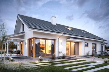  Projekt domu Wymarzony 7 (WAH1897) - projekt domu parterowego - Zdjęcie 3