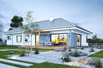  Projekt domu Wymarzony 6 (WAH1898) - projekt domu parterowego - Zdjęcie 2