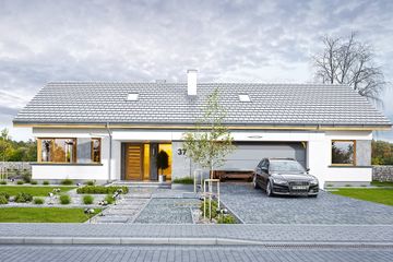  Projekt domu Wymarzony 5 (WAH1899) - projekt domu parterowego - Zdjęcie 3