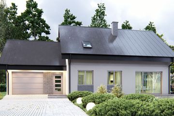  Projekt domu uA74 (WCB1098) - projekt domu parterowego z poddaszem - Zdjęcie 2