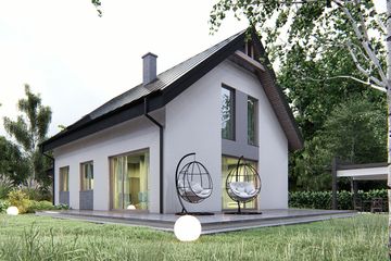  Projekt domu uA74 (WCB1098) - projekt domu parterowego z poddaszem - Zdjęcie 3