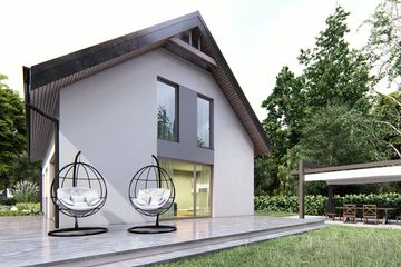  Projekt domu uA74 (WCB1098) - projekt domu parterowego z poddaszem - Zdjęcie 4