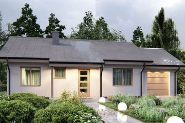  Projekt domu uA75 (WCB1099) - projekt domu parterowego - Zdjęcie 1