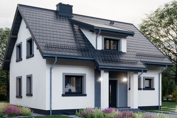  Projekt domu APS 032 NEW + P (LUA1424) - projekt domu parterowego z poddaszem - Zdjęcie 3