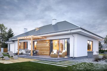  Projekt domu Wymarzony 11 (WAH1901) - projekt domu parterowego - Zdjęcie 2