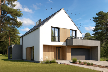  Projekt domu Tyniec 03A (KZB1027) - projekt domu parterowego z poddaszem - Zdjęcie 3