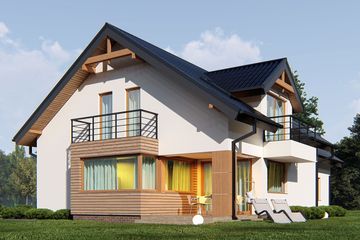  Projekt domu uA15v2 (WCB1104) - projekt domu parterowego z poddaszem - Zdjęcie 3