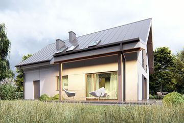  Projekt domu uA80 (WCB1106) - projekt domu parterowego z poddaszem - Zdjęcie 5