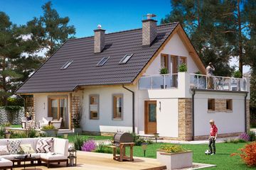  Projekt domu BW-03 wariant 9 (JGC1206) - projekt domu parterowego z poddaszem - Zdjęcie 2