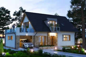  Projekt domu BW-03 wariant 9 (JGC1206) - projekt domu parterowego z poddaszem - Zdjęcie 1