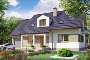  Projekt domu BW-17 wariant 2 (JGC1209) - projekt domu parterowego z poddaszem - Zdjęcie 1