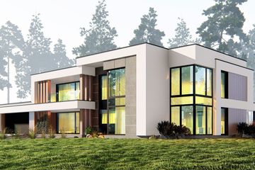 Projekt domu uA82 - z pełnym piętrem dom o powierzchni 251,99 m², dach płaski - ujęcie 2