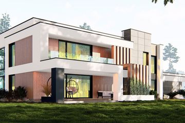 Projekt domu uA82 - z pełnym piętrem dom o powierzchni 251,99 m², dach płaski - ujęcie 3