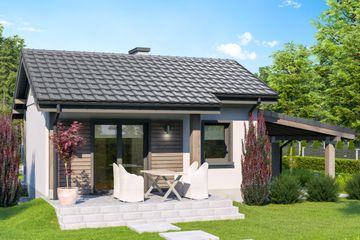  Projekt domu przy Bukowej 35 (KRK1540) - projekt domu parterowego - Zdjęcie 1
