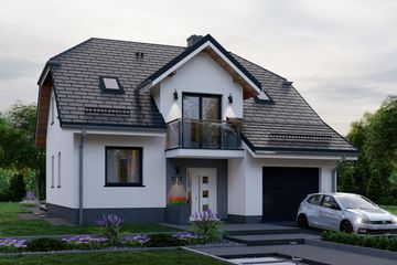  Projekt domu APS 098 + P (LUA1427) - projekt domu parterowego z poddaszem - Zdjęcie 4