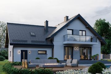  Projekt domu APS 195 NEW + 2G (LUA1429) - projekt domu parterowego z poddaszem - Zdjęcie 4