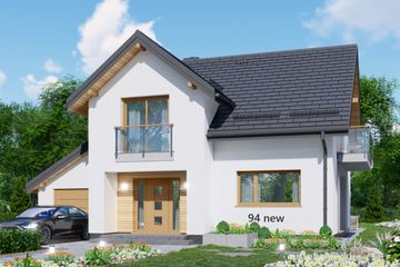  Projekt domu APS 094 NEW (LUA1450) - projekt domu parterowego z poddaszem - Zdjęcie 1