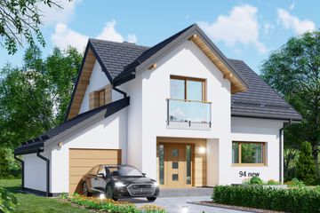  Projekt domu APS 094 NEW (LUA1450) - projekt domu parterowego z poddaszem - Zdjęcie 2