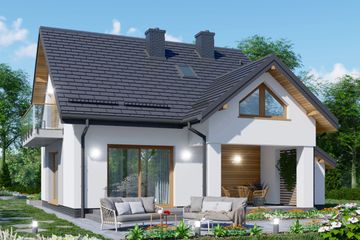  Projekt domu APS 094 NEW (LUA1450) - projekt domu parterowego z poddaszem - Zdjęcie 3