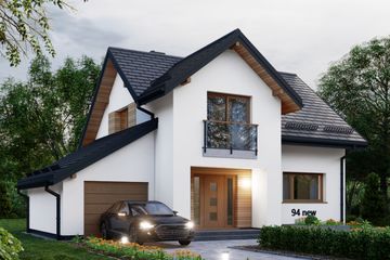  Projekt domu APS 094 NEW (LUA1450) - projekt domu parterowego z poddaszem - Zdjęcie 4