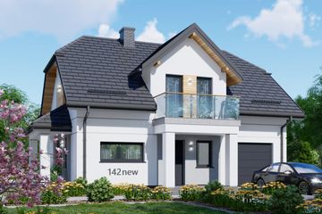  Projekt domu APS 142 NEW (LUA1436) - projekt domu parterowego z poddaszem - Zdjęcie 1