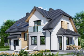  Projekt domu APS 142 NEW (LUA1436) - projekt domu parterowego z poddaszem - Zdjęcie 2
