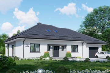  Projekt domu APS 151 NEW (LUA1437) - projekt domu parterowego - Zdjęcie 1