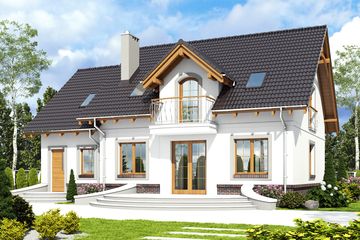  Projekt domu Dla Ciebie 5 z garażem 1-st. [A2] (WRF1979) - projekt domu parterowego z poddaszem - Zdjęcie 2