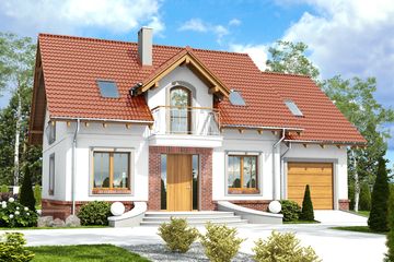  Projekt domu Dla Ciebie 5 z garażem 1-st. [A2] (WRF1979) - projekt domu parterowego z poddaszem - Zdjęcie 3