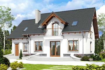  Projekt domu Dla Ciebie 5 z garażem 1-st. [A2] (WRF1979) - projekt domu parterowego z poddaszem - Zdjęcie 6