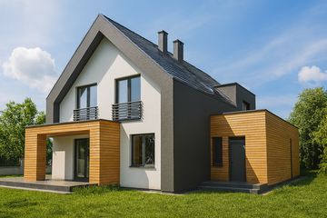  Projekt domu Hektor (WOW1025) - projekt domu parterowego z poddaszem - Zdjęcie 2