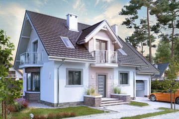  Projekt domu Helena Rex (1637) (KRD2785) - projekt domu parterowego z poddaszem - Zdjęcie 1