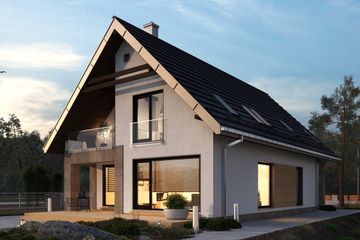  Projekt domu Dominik As (1636) (KRD2784) - projekt domu parterowego z poddaszem - Zdjęcie 1