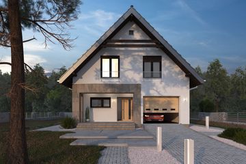  Projekt domu Dominik As (1636) (KRD2784) - projekt domu parterowego z poddaszem - Zdjęcie 4