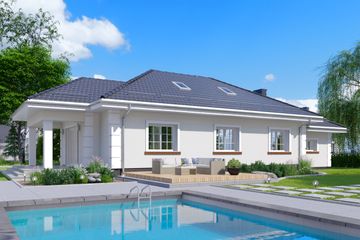  Projekt domu APS 245 (LUA1432) - projekt domu parterowego - Zdjęcie 2