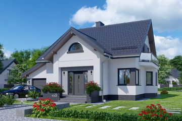  Projekt domu APS 222 (LUA1433) - projekt domu parterowego z poddaszem - Zdjęcie 1