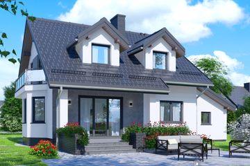  Projekt domu APS 222 (LUA1433) - projekt domu parterowego z poddaszem - Zdjęcie 2