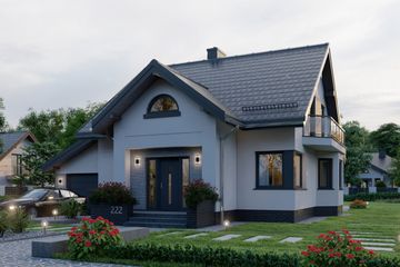  Projekt domu APS 222 (LUA1433) - projekt domu parterowego z poddaszem - Zdjęcie 3