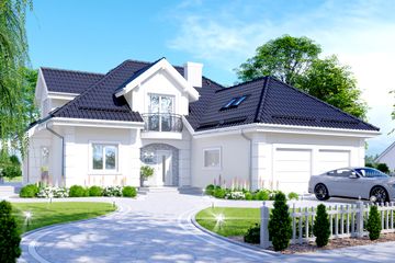  Projekt domu APS 255 dwurodzinny (LUA1434) - projekt domu parterowego z poddaszem - Zdjęcie 1