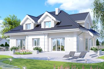  Projekt domu APS 255 dwurodzinny (LUA1434) - projekt domu parterowego z poddaszem - Zdjęcie 2