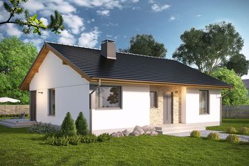  Projekt domu Karmelek (WRN1431) - projekt domu parterowego - Zdjęcie 2