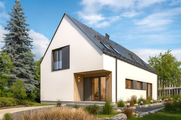  Projekt domu Otwarty 01 (KZB1030) - projekt domu parterowego z poddaszem - Zdjęcie 1