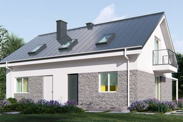  Projekt domu uA11v2 (WCB1120) - projekt domu parterowego z poddaszem - Zdjęcie 1
