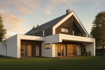  Projekt domu FX-28 (PZB1060) - projekt domu parterowego z poddaszem - Zdjęcie 2