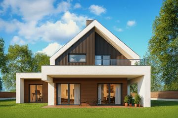  Projekt domu FX-28 (PZB1060) - projekt domu parterowego z poddaszem - Zdjęcie 3